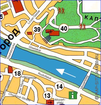 carte de Salzbourg en allemand