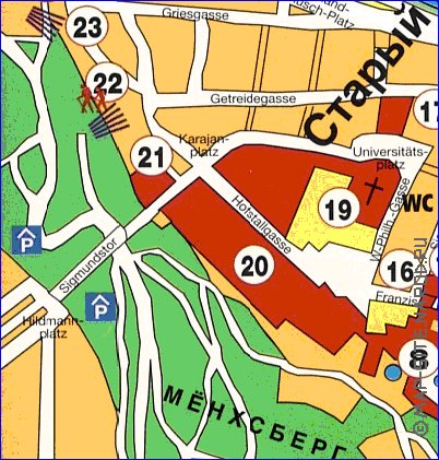 mapa de Salzburgo em alemao