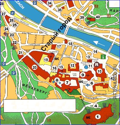 mapa de Salzburgo em alemao