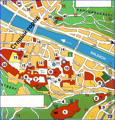 mapa de Salzburgo em alemao