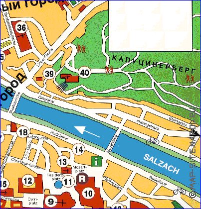 carte de Salzbourg en allemand