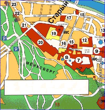 mapa de Salzburgo em alemao