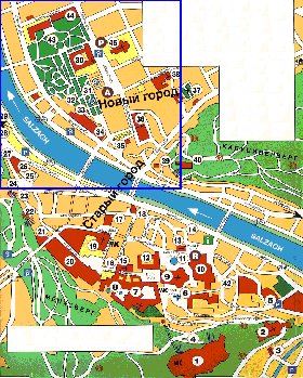 carte de Salzbourg en allemand