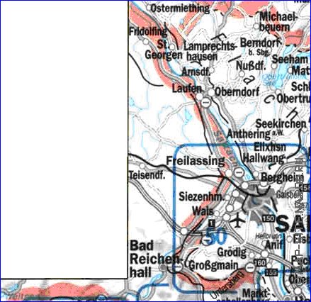 mapa de  provincia Salzburgo