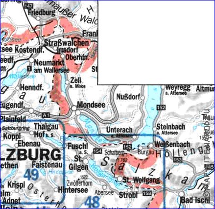 mapa de  provincia Salzburgo