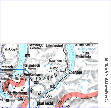 mapa de  provincia Salzburgo