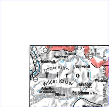 mapa de  provincia Salzburgo