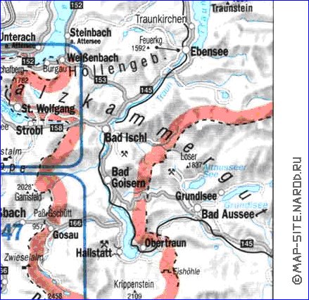 mapa de  provincia Salzburgo