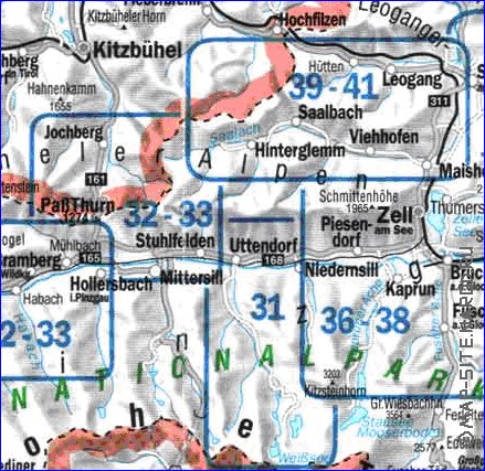 carte de  la province Salzbourg