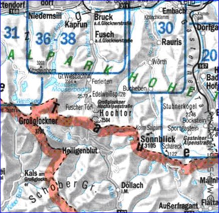 mapa de  provincia Salzburgo