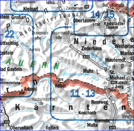 mapa de  provincia Salzburgo