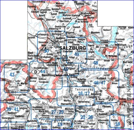 mapa de  provincia Salzburgo