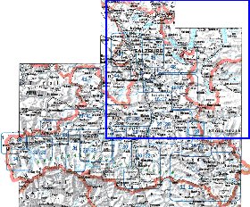mapa de  provincia Salzburgo