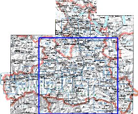 mapa de  provincia Salzburgo