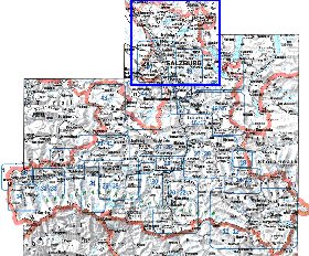 mapa de  provincia Salzburgo