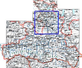 mapa de  provincia Salzburgo