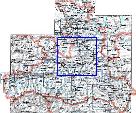 mapa de  provincia Salzburgo