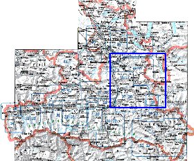 mapa de  provincia Salzburgo