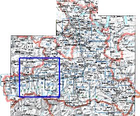 mapa de  provincia Salzburgo