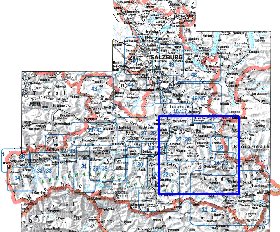 mapa de  provincia Salzburgo