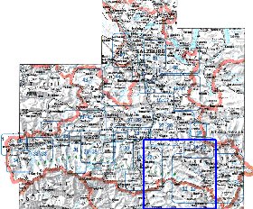mapa de  provincia Salzburgo