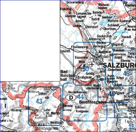 mapa de  provincia Salzburgo