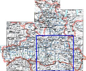 mapa de  provincia Salzburgo