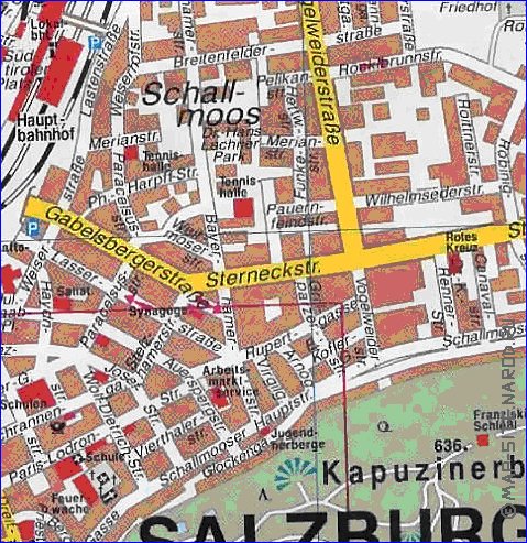 mapa de Salzburgo