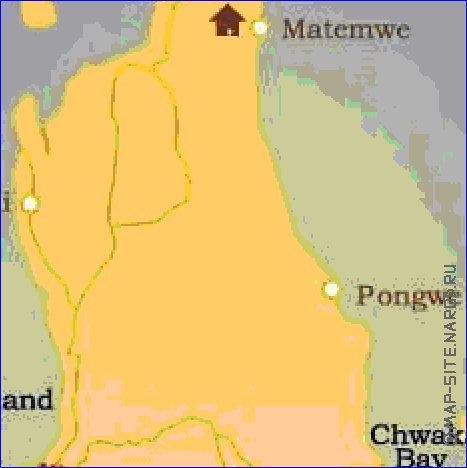 mapa de Zanzibar em ingles