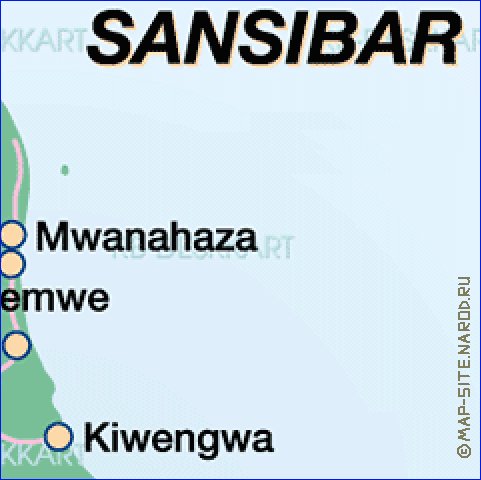 carte de Zanzibar en allemand