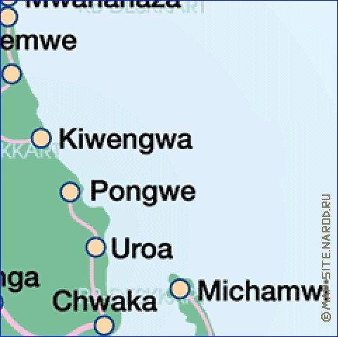 mapa de Zanzibar em alemao