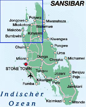 mapa de Zanzibar em alemao
