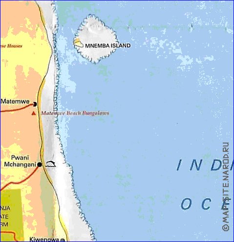 mapa de Zanzibar