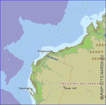 carte de Australie-Occidentale
