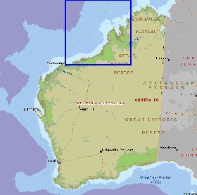 mapa de Australia Ocidental