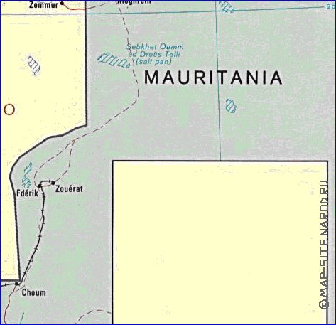 Administrativa mapa de Saara Ocidental