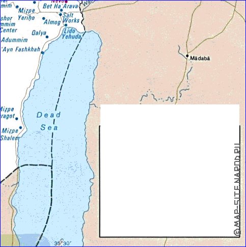 mapa de Cisjordania em ingles