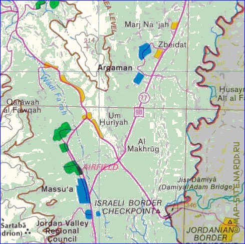 carte de Cisjordanie