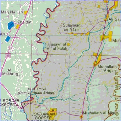 carte de Cisjordanie