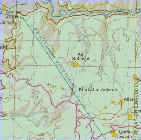 carte de Cisjordanie