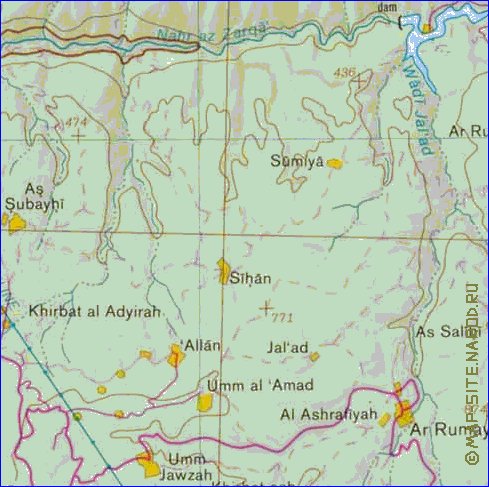 mapa de Cisjordania