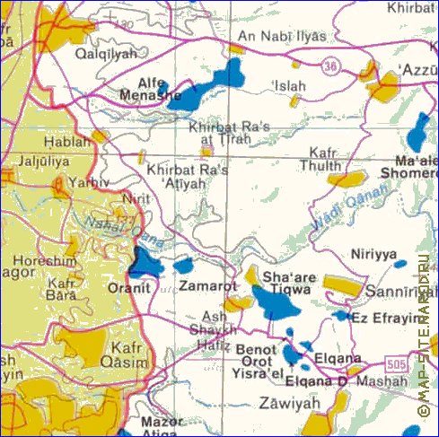 mapa de Cisjordania