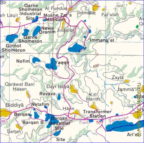 mapa de Cisjordania