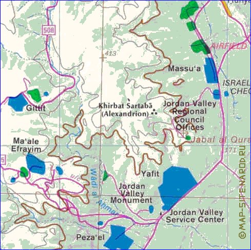 mapa de Cisjordania