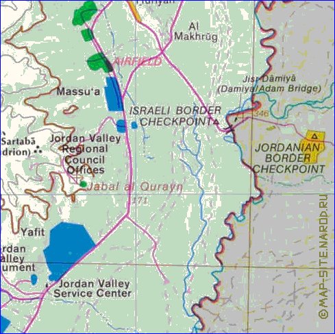 mapa de Cisjordania