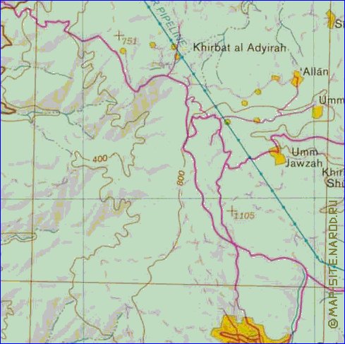 mapa de Cisjordania