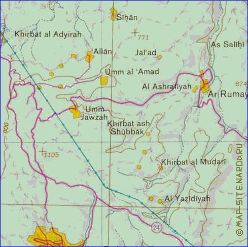 mapa de Cisjordania