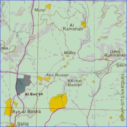 mapa de Cisjordania