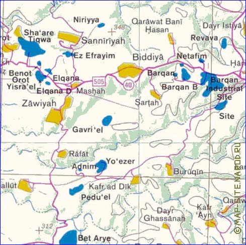 mapa de Cisjordania