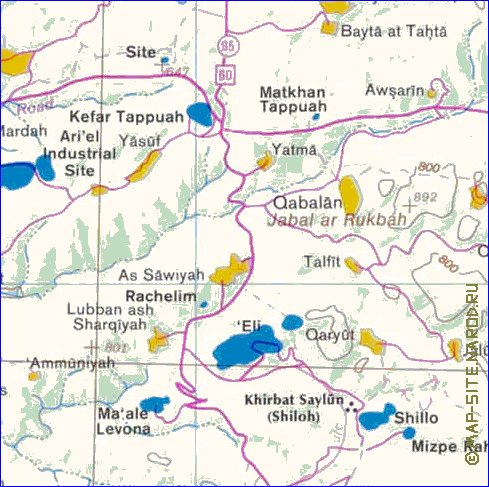 mapa de Cisjordania